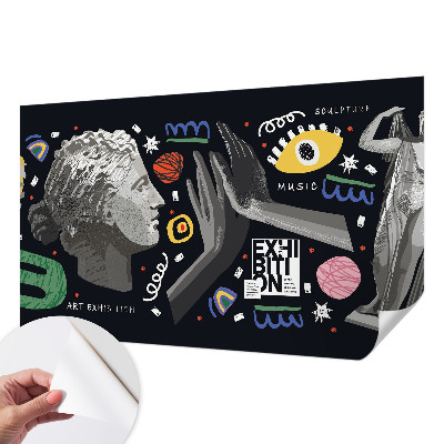 Peel and stick wallpaper mural A colorful exhibition