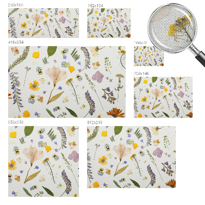 Stick-on wall mural with spring flowers