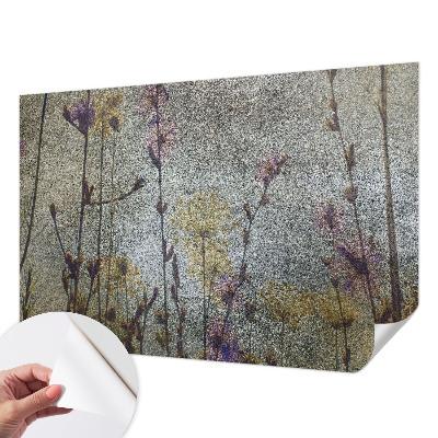 Self-adhesive photo wallpaper with a wildflower design