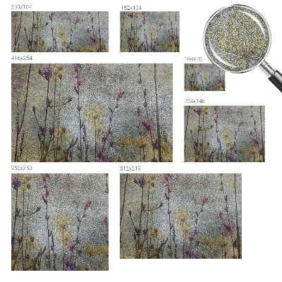 Self-adhesive photo wallpaper with a wildflower design