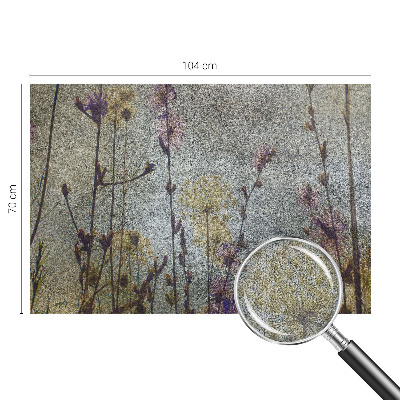 Self-adhesive photo wallpaper with a wildflower design