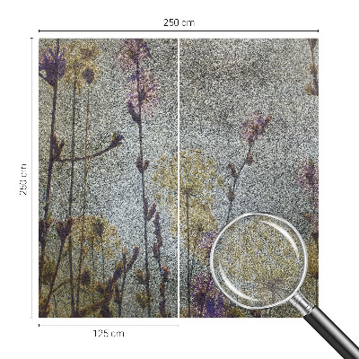 Self-adhesive photo wallpaper with a wildflower design