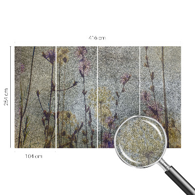 Self-adhesive photo wallpaper with a wildflower design