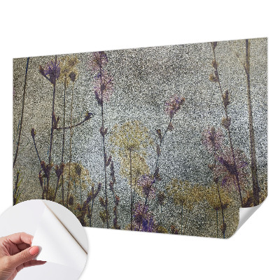 Self-adhesive photo wallpaper with a wildflower design