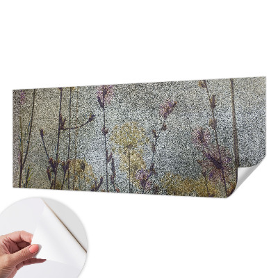 Self-adhesive photo wallpaper with a wildflower design