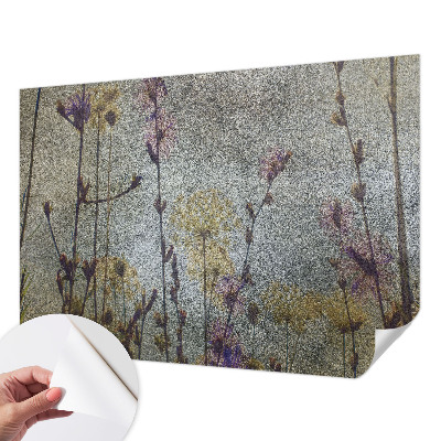 Self-adhesive photo wallpaper with a wildflower design