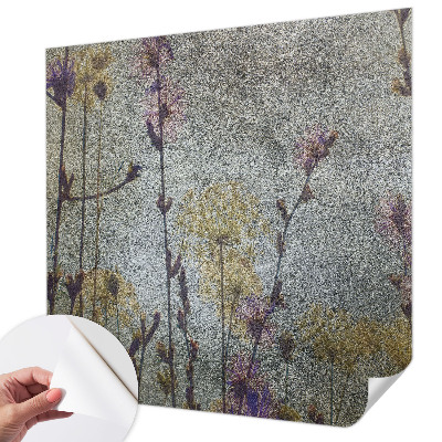 Self-adhesive photo wallpaper with a wildflower design