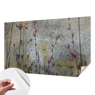 Self-adhesive photo wallpaper with a wildflower design