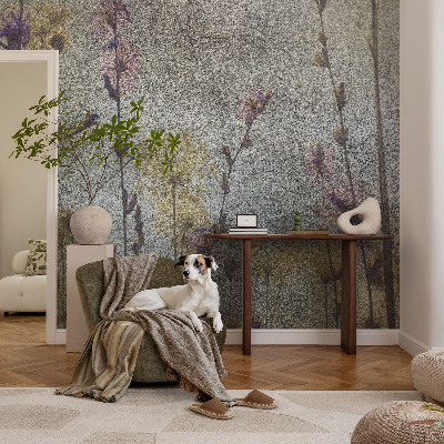 Self-adhesive photo wallpaper with a wildflower design