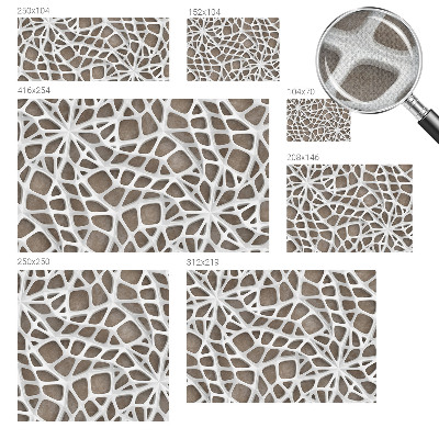 Peel and stick wall mural for kids' room with a lace net pattern