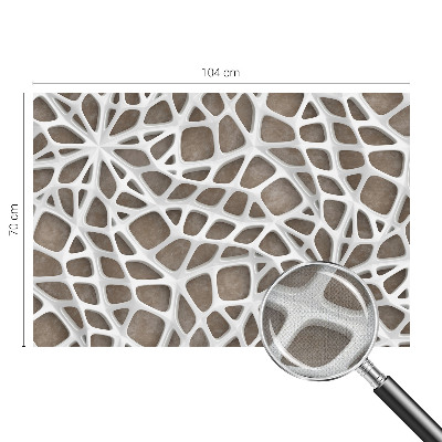 Peel and stick wall mural for kids' room with a lace net pattern
