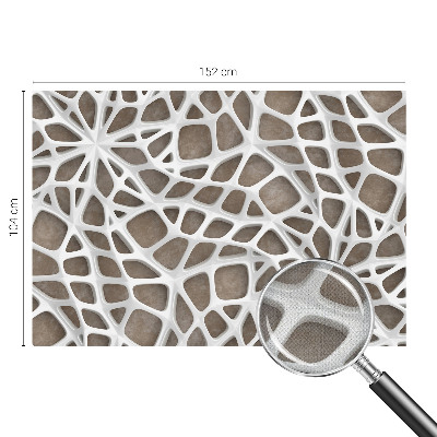 Peel and stick wall mural for kids' room with a lace net pattern