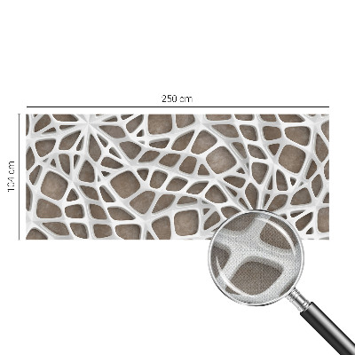 Peel and stick wall mural for kids' room with a lace net pattern
