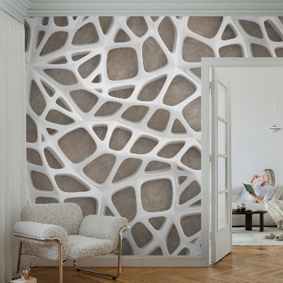 Peel and stick wall mural for kids' room Lace net