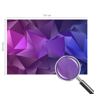 Peel and stick wall mural for living room with a purple triangle pattern