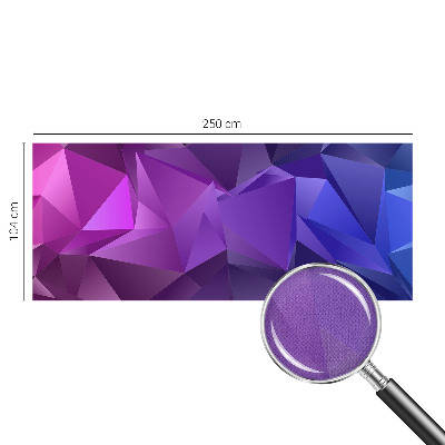 Peel and stick wall mural for living room Purple triangles