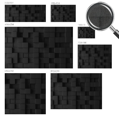 Removable wall mural wallpaper with a three-dimensional cubes design