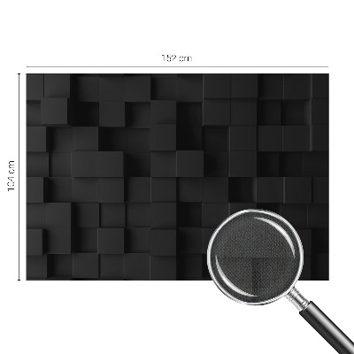 Removable wall mural wallpaper with a three-dimensional cubes design