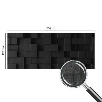 Removable wall mural wallpaper with a three-dimensional cubes design
