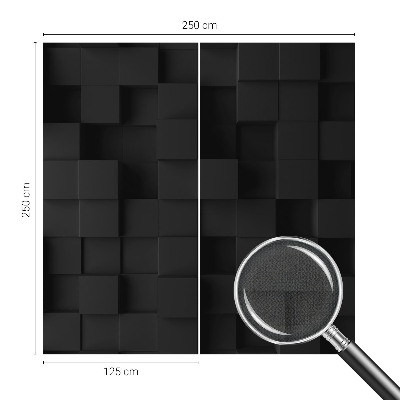 Removable wall mural wallpaper with a three-dimensional cubes design