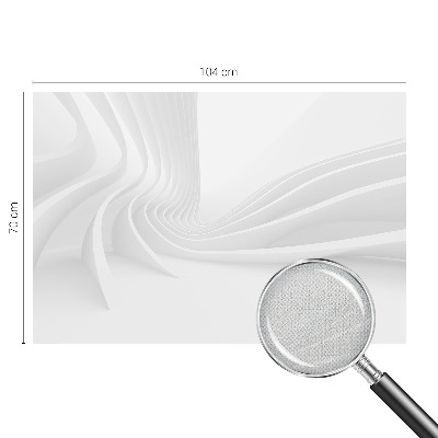 Peel and stick wall mural for bedroom with a wavy line pattern