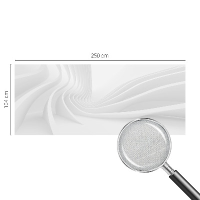 Peel and stick wall mural for bedroom with a wavy line pattern