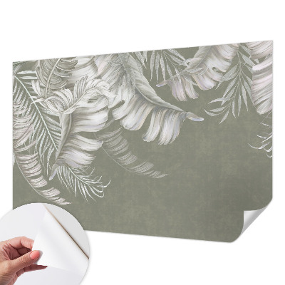 3D wall mural with a delicate leaves design