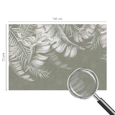 3D wall mural with a delicate leaves design