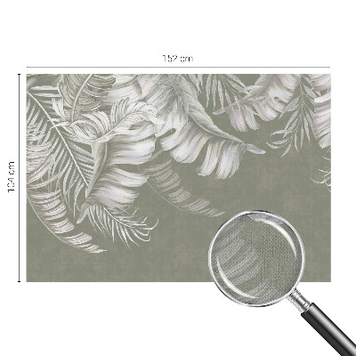 3D wall mural with a delicate leaves design