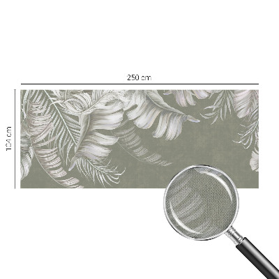 3D wall mural with a delicate leaves design
