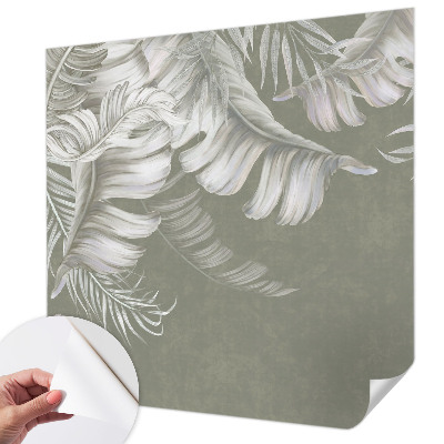 3D wall mural with a delicate leaves design