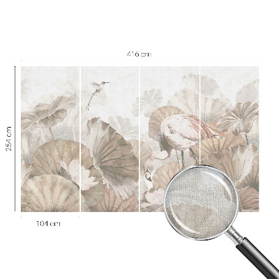 Nursery wall mural with an elegant nature-themed design