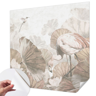 Nursery wall mural with an elegant nature-themed design