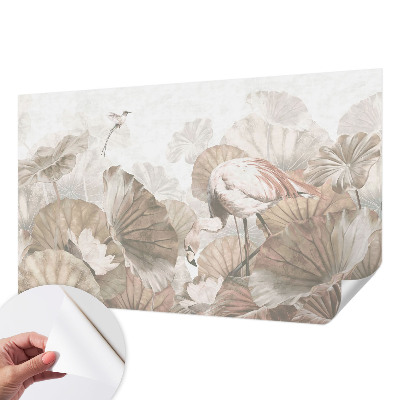 Nursery wall mural with an elegant nature-themed design