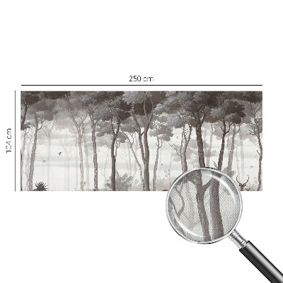 3D photo wallpaper mural with a forest magic design