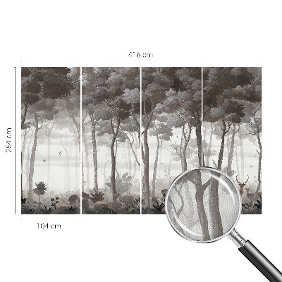3D photo wallpaper mural Forest magic