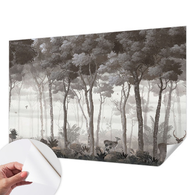 3D photo wallpaper mural Forest magic