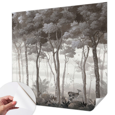 3D photo wallpaper mural with a forest magic design