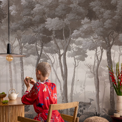 3D photo wallpaper mural Forest magic