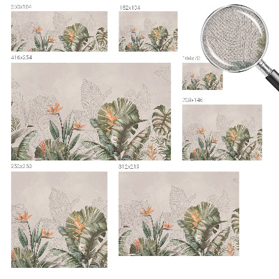 Children's wall mural Tropical flowers