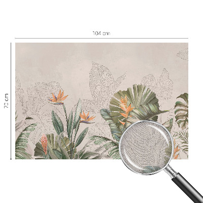 Children's wall mural Tropical flowers