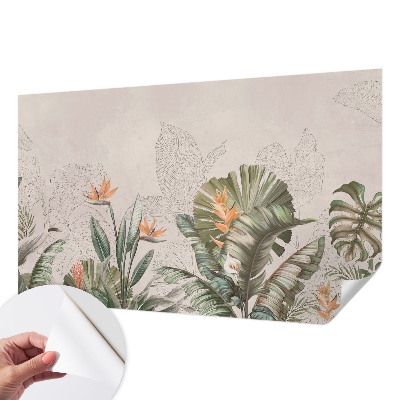 Children's wall mural Tropical flowers