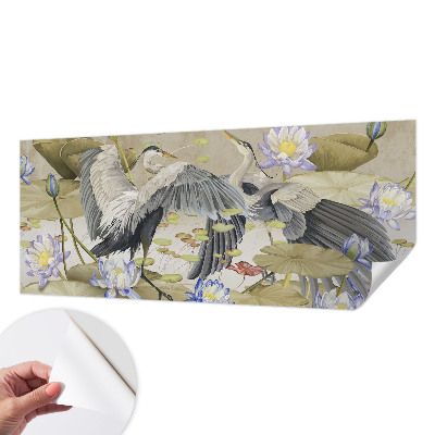 Baby room wall mural Birds and Lilies