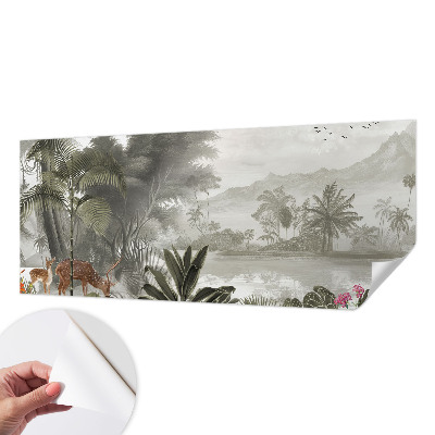 Peel and stick wall mural Tropical oasis
