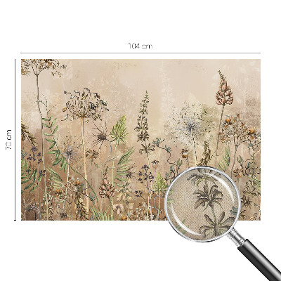 Peel and stick wallpaper mural Rustic flowers