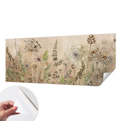 Peel and stick wallpaper mural Rustic flowers