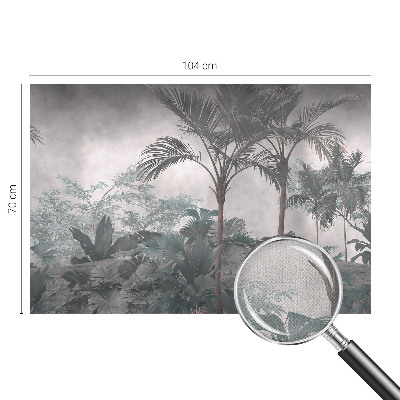 Self-adhesive wall mural with an exotic nature motif