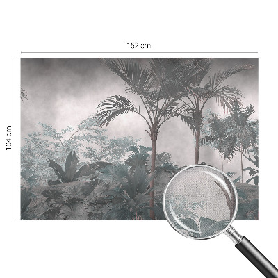 Self-adhesive wall mural with an exotic nature motif