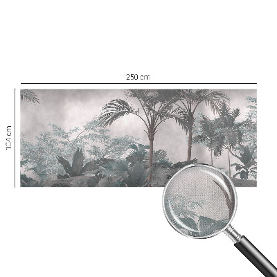 Self-adhesive wall mural with an exotic nature motif
