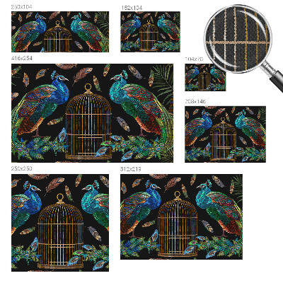 Peel and stick wallpaper mural Peacock image